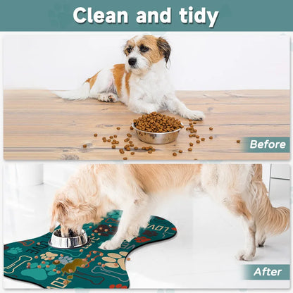 VIKAMA Pet Placemat | Non-Slip Waterproof Feeding Mat for Cats & Dogs
